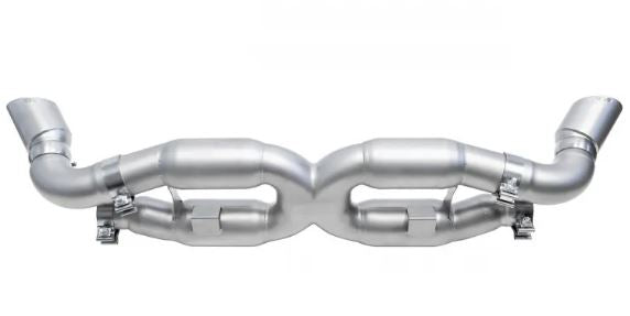 Porsche 997.2 Turbo X-Pipe Exhaust - GT2 Style Single Wall Tips - SOUL Performance