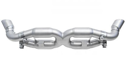 Porsche 997.2 Turbo X-Pipe Exhaust - GT2 Style Single Wall Tips - SOUL Performance