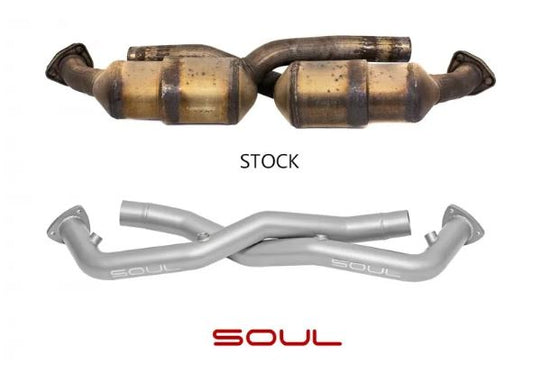 Porsche 997.1 Carrera Cat Bypass Pipes - with PSE - SOUL Performance