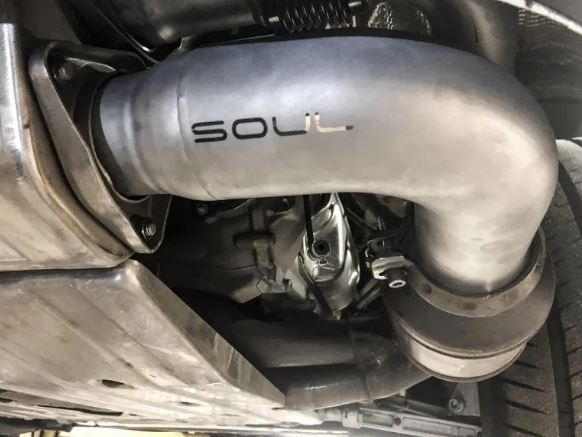 Porsche 997 / 997.2 GT3 Side Muffler Bypass Pipes (non-valved) - SOUL Performance
