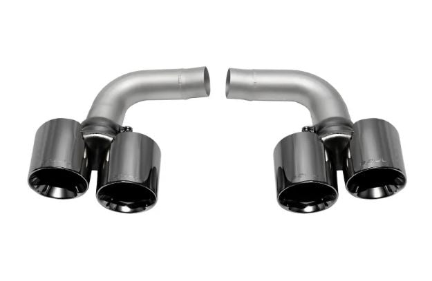 Porsche 997.1 Carrera Muffler Bypass Pipes (includes Black Chrome Tips For Base models or cars with PSE) - SOUL Performance