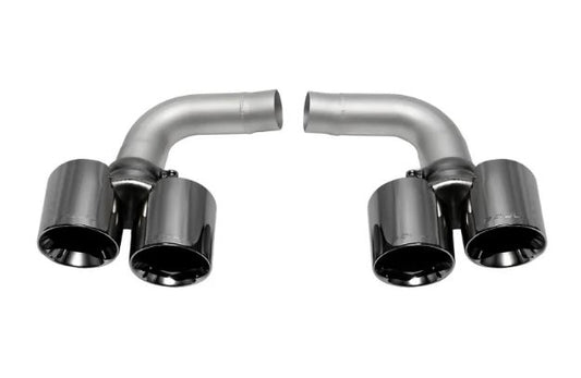 Porsche 997.1 Carrera Muffler Bypass Pipes (includes Black Chrome Tips For Base models or cars with PSE) - SOUL Performance