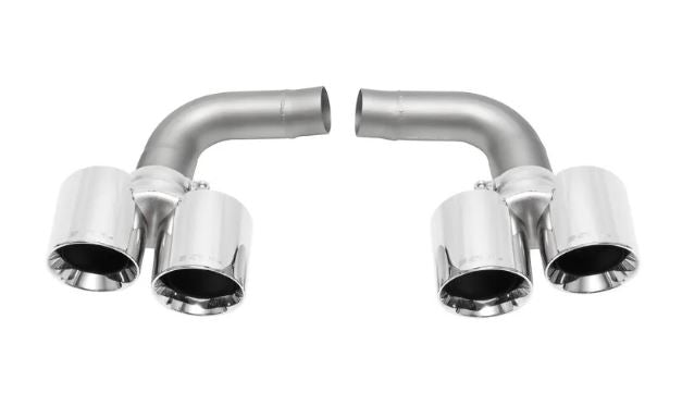 Porsche 997.1 Carrera Muffler Bypass Pipes (includes Polished Chrome Tips For Base models or cars with PSE) - SOUL Performance