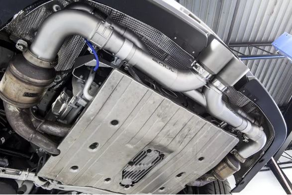 Porsche 997 / 997.2 GT3 Modular Competition Exhaust Package - Non-Valved - 3.5" Straight Cut Single Wall Tips  (Brushed Finish) - SOUL Performance