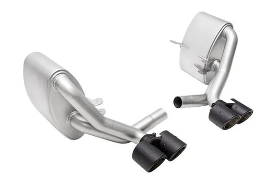 Porsche 997.1 Carrera Sport Side Mufflers - Dual Wall Carbon Fiber Tips - SOUL Performance