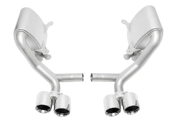 Porsche 997.1 Carrera Sport Side Mufflers - Polished Chrome Tips - SOUL Performance