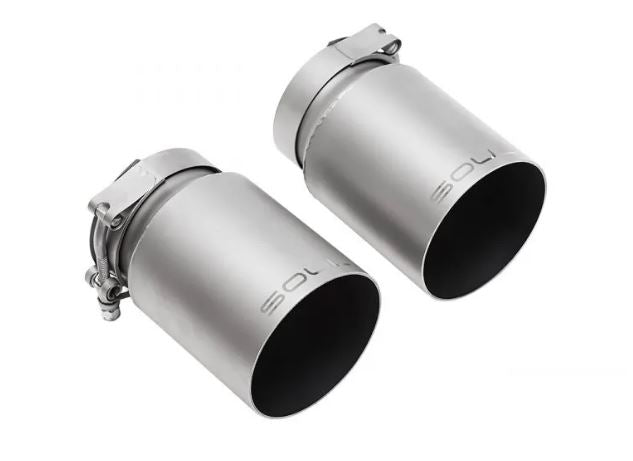 Porsche 991.2 Carrera (with PSE) Trackback Turbo Back Exhaust System - 3.5" Straight Cut Single Wall Tips  (Signature Satin) - SOUL Performance