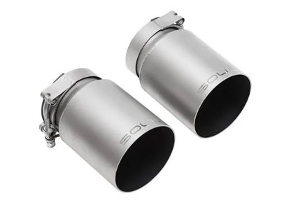 Porsche 991.2 Carrera (with PSE) Trackback Turbo Back Exhaust System - 3.5" Straight Cut Single Wall Tips  (Signature Satin) - SOUL Performance