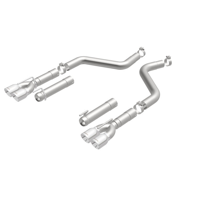 MagnaFlow Axle-Back, SS, 3in, Quad Split Rear 3.5 Tips 2015 Dodge Challenger incl SRT Hellcat