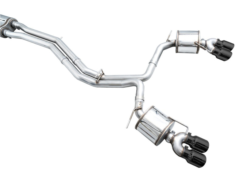 AWE Tuning 19-23 Audi C8 S6/S7 2.9T V6 AWD Touring Edition Exhaust - Diamond Black Tips