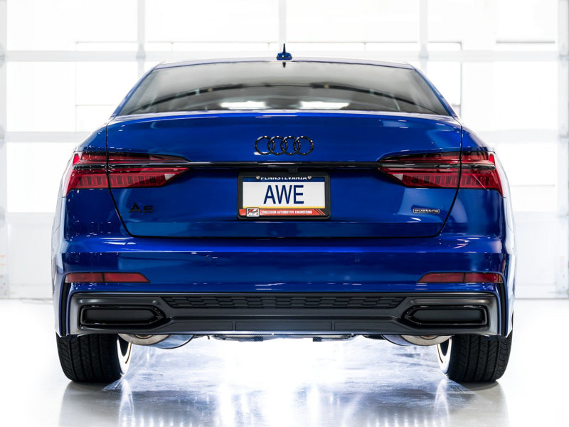 AWE Audi 2019-2023 C8 A6/A7 3.0T Touring Edition Cat-back Exhaust- Turn Downs