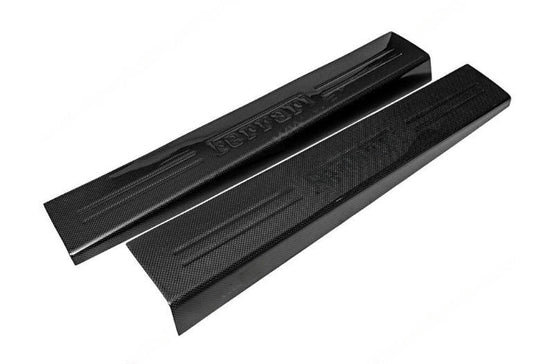 Fabspeed Carbon Fiber Right and Left Door Sills Embossed Ferrari Script - Ferrari F12 Berlinetta