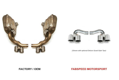 Fabspeed Porsche 997.2 Carrera Side Muffler Bypass Pipes (2009-2012)