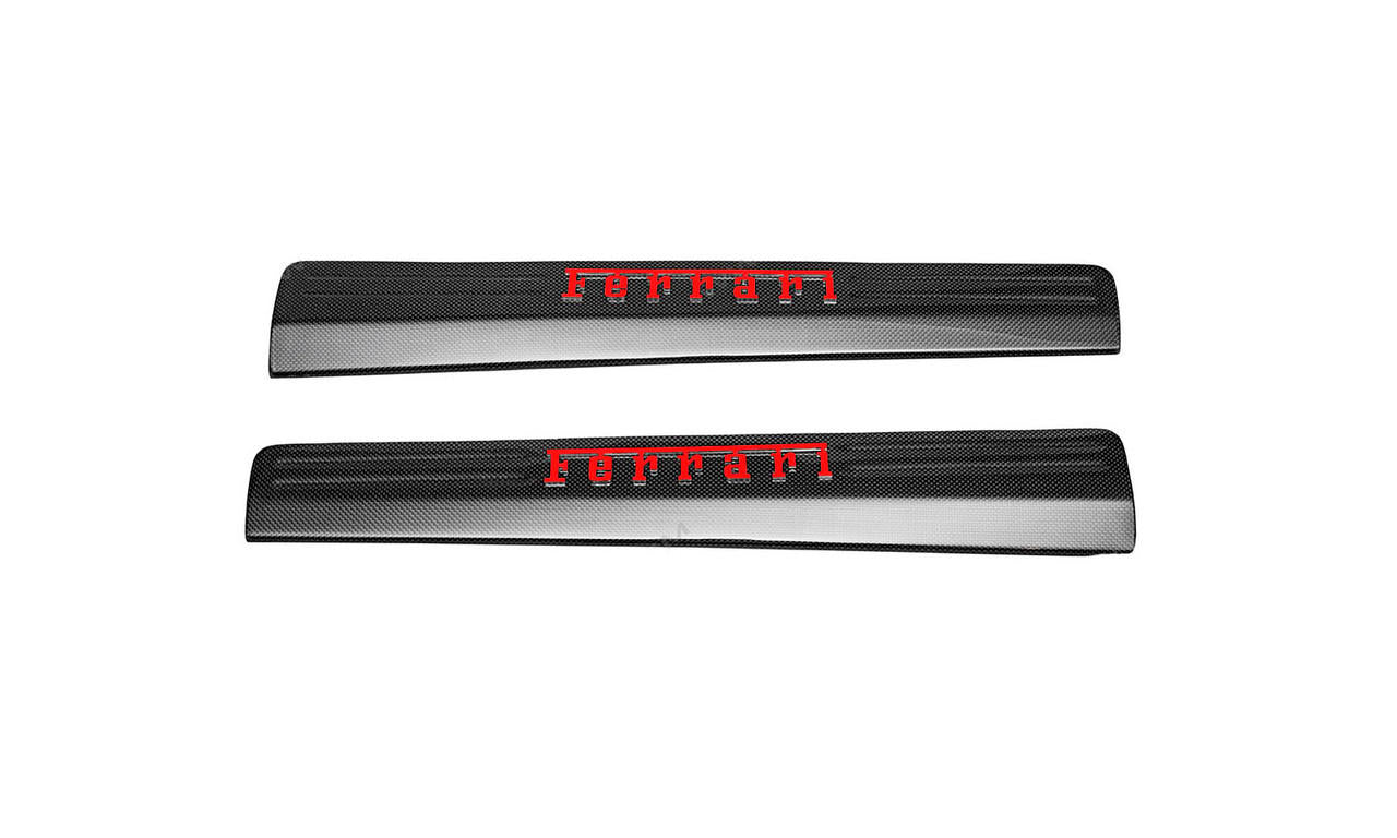 Fabspeed Carbon Fiber Door Sills With Raised "Ferrari" Script - Ferrari F12 Berlinetta