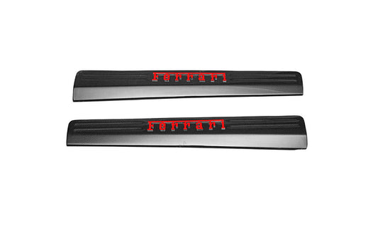 Fabspeed Carbon Fiber Door Sills With Raised "Ferrari" Script - Ferrari F12 Berlinetta