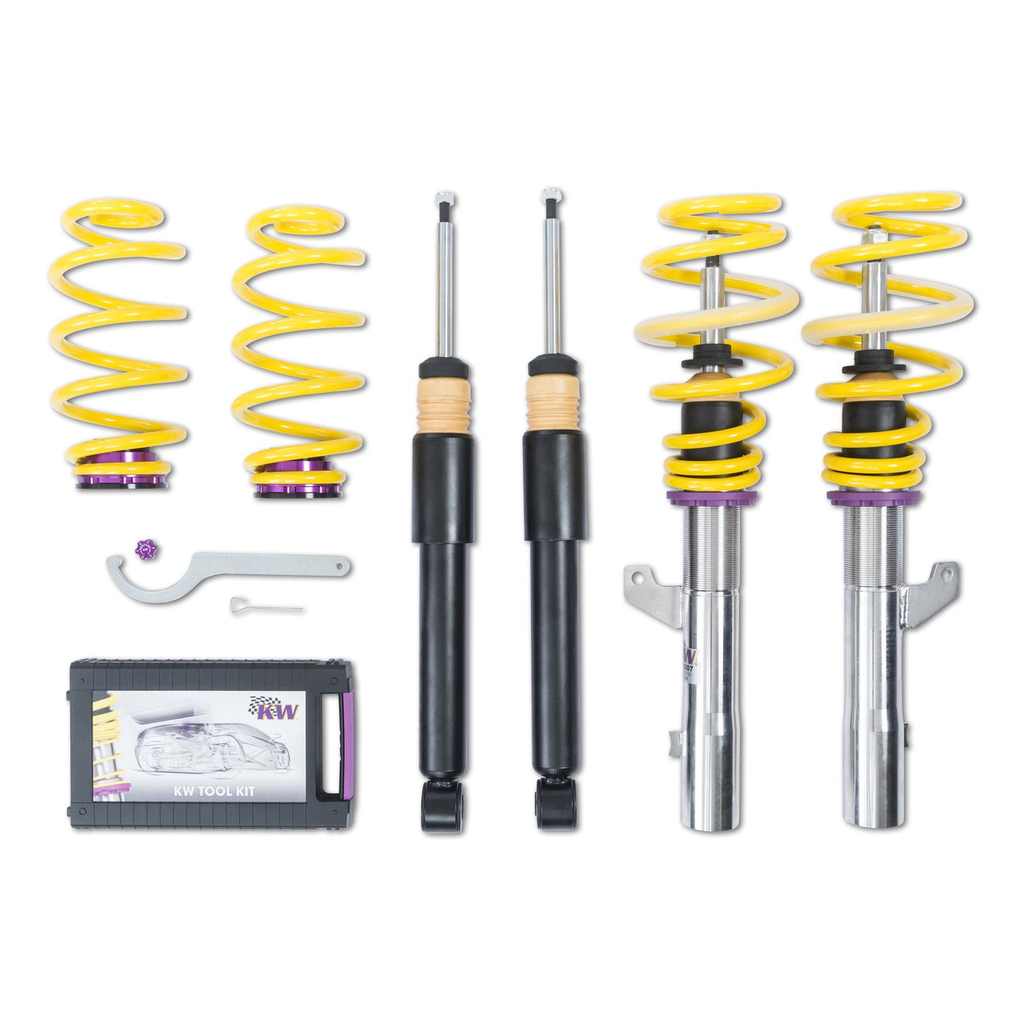 KW COILOVER KIT 10210040 V1 AUDI/VW MK5 55MM STRUTS ONLY! 05+ A3 (8P) 2WD, 2.0 T FSI