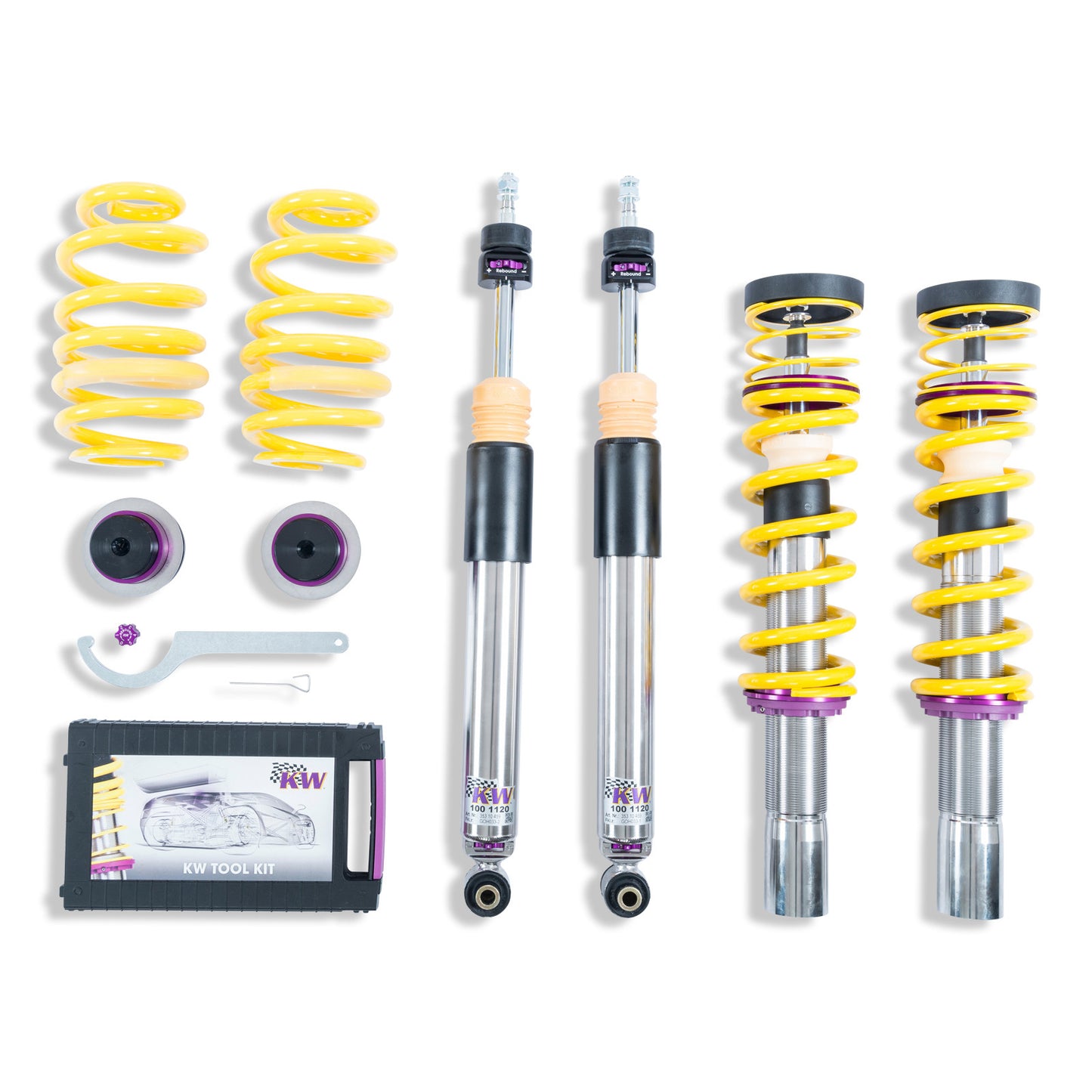 KW COILOVER KIT 352100AV V3 17+ AUDI A4 (B9) SEDAN 2WD WITHOUT EDC 50MM DIAMETER STRUTS